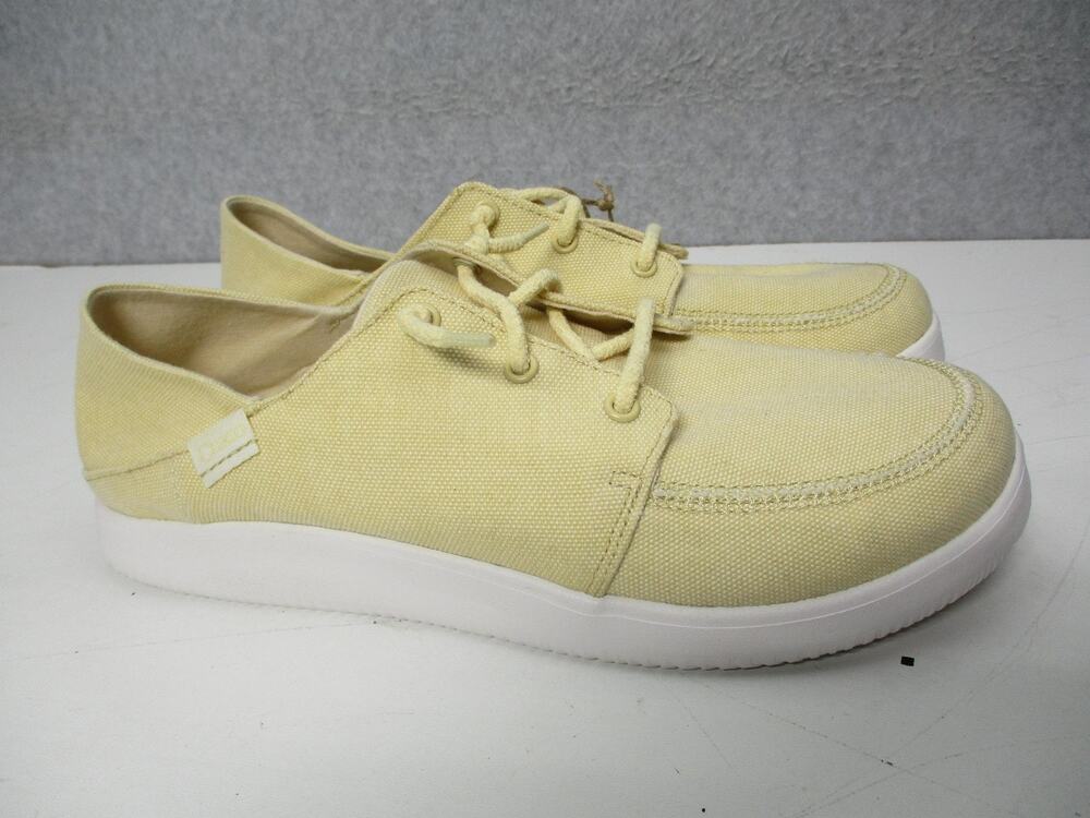 Chaco Chillos Shoes Womens Sz 9.5 Summer Melon (Beige) Canvas Casual Sneakers